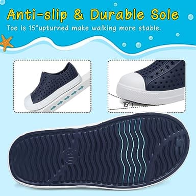 ziitop Kids Toddler Water Shoes for Boys Girls Baby Sandals Sneakers Beach Garden Swim, Anti-Slip Breathable Quick Dry Lightweight Slip-on (Toddler/Little Kid/Big Kid) Blue - Image 3