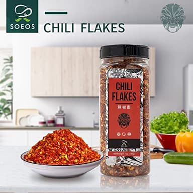 Soeos Chili Flakes, 7oz (198g), Medium Hot, Dried and Crushed Red Chili Pepper Flakes, Premium Chili Powder for Pizza, Chowder, Seafood, and Pasta - Image 7