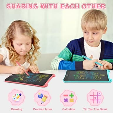 LCD Writing Tablet, 2 Pack Toddler Kids Toys, 10 Inch Doodle Board Drawing Pad, Travel Essentials Kids Games, Back to School Supplies Toys Birthday Gifts for Girls Boys Age 3-8 - Image 4