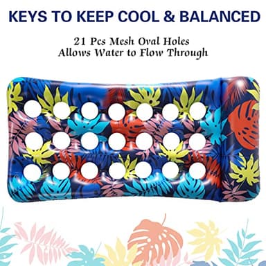 Pool Floats Raft - 2 Pack Oversized Pool Floats Lounge Adult Size, 71.65" x 34.3", Inflatable Pool Floaties with Headrest, Ultra-Comfort Cooling Inflatable Pool Floaties for Adults - Image 5