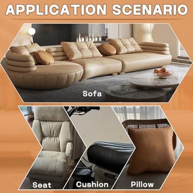 Fadoub Leather Repair Patch, 3 x 60In Self Adhesive Leather Repair Tape Kit for Furniture, Couch, Sofa, Office, Car Seats, Car Interior,Vinyl Repair Kit (Black-Fine Grain - Image 5