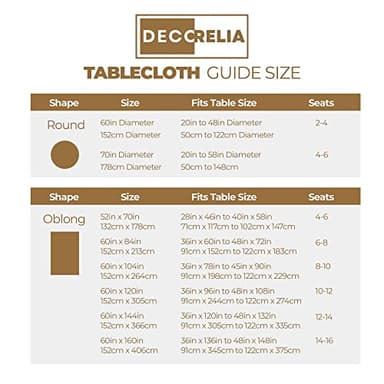 Decorelia Waterproof Faux Linen Farmhouse Round Table Cloth for Indoor/Outdoor, Decorative Rustic Fabric Tablecloth Cover for Party Picnic Dining & Kitchen Table (60 Inch, Round (2-4 Seats), Natural) - Image 7