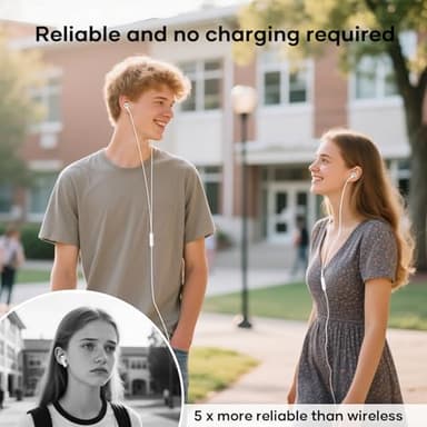 Wired Earbuds with Microphone 5 Pack, in-Ear Headphones with Heavy Bass, High Sound Quality Earphones Compatible with iPad, Laptop, MP3, Android Smartphones, Fits All 3.5mm Jack Device - Image 2