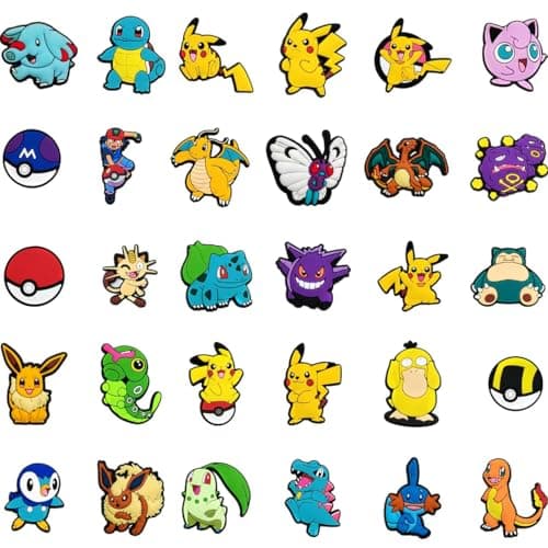 Anime Croc Charms for Sandals Clogs, 30PCS Adorable Cute Shoe Charms for Boys Teens Kids, Cartoon Shoe Accessories for Party Favor - Image 1