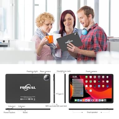 Tablet 11 inch Android 15 Tablet, 2025 Latest Update 128GB ROM 16GB RAM, 4G LTE Tableta, 5G WiFi+Cellular, Octa-Core MTK8786, 21MP Dual Camera,1TB Expand, Incell FHD Screen, T-Mobile SIM Card Support - Image 8