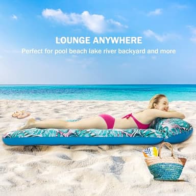 Stonful 2 Pack Inflatable Pool Float Mat, Giant Pool Floats Adult Size with Headrest, Lake Float Raft Water Lounger, Multi-Purpose Swimming Pool Floats Toys for Pool Party, Summertime Beach, Outdoor - Image 4