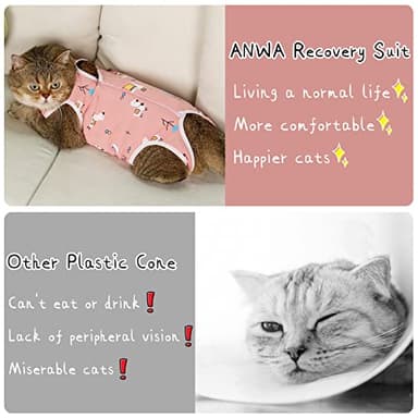 ANWA Cat Recovery Suit, Breathable Cat Onesie After Surgery, Kitten Surgery Recovery Suit, Female Abdominal Wounds - Image 7