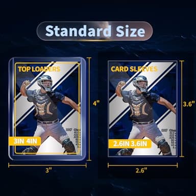 400 Card Sleeves Top Loaders for Cards, Toploaders Premium Baseball Card Sleeve Hard Plastic, 3" x 4" Trading Cards Holder, Sports Protectors(200 Toploaders + 200 Penny Sleeves) - Image 2