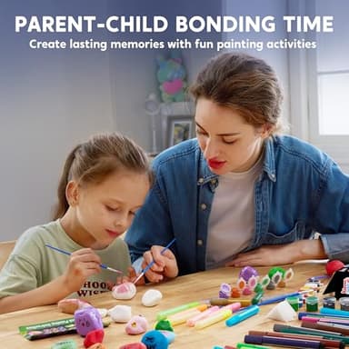 Rock Painting Kit- Glow in The Dark Rock Kit, Arts and Crafts for Kids Ages 6-12, Art Supplies Toy, Kids Craft Paint Kits, Arts & Crafts for Boys Girls Birthday Party Gift Toy - Image 5