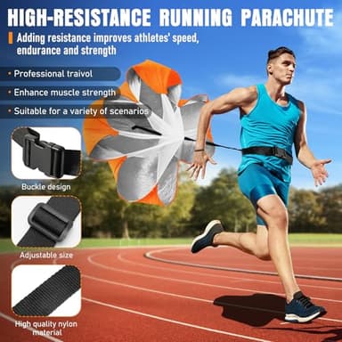 Agility Ladder, Speed Training Equipment Set, 20ft Agility Ladder, 12 Soccer Cones, 4 Hurdles, Jump Rope, Running Parachute, Basketball Football Soccer Training Equipment for Kids, Youth, Adults - Image 5