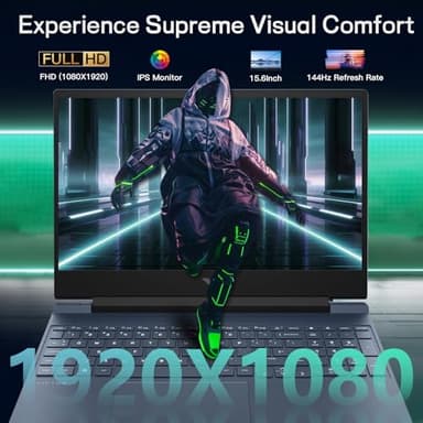 HP Victus 15 Gaming Laptop, 15.6" FHD 144Hz Display Portatil Gamer, Core i7-13620H, NVIDIA GeForce RTX 4060,32GB RAM 2TB SSD, Lifetime Windows 11 Pro and Office Pro with Sound-Controlled Light - Image 3