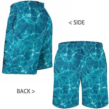 Lzzidou Men's Swim Trunks Quick Dry Hawaiian Board Shorts Lined Beach Shorts with Pockets - Image 2