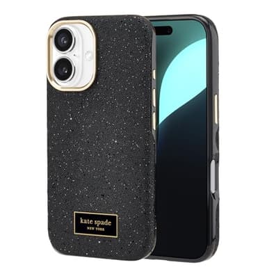 kate spade new york iPhone 16 Case - Compatible with MagSafe - Designer Phone Case - Crystal Pave Nightfall - Image 1