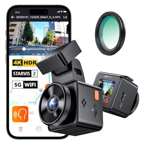 Vantrue E1 Pro 4K Mini Dash Cam Front, STARVIS 2 PlatePix HDR Night Vision Car Camera, Built-in 5G WiFi GPS, 1.54'' IPS Screen, LTE Support, Voice Control, 24/7 Buffered Parking Mode, Support 1TB Max - Image 1
