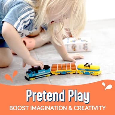 SplashEZ Train Toys for Bath | Mold Free Bath Toys for Kids & Toddlers with No Hole for Water | Train Set Ideal Size for Little Hands | Safe, Durable for Baby Tub Pool Fun for Boys Girls Ages 0 & Up - Image 6