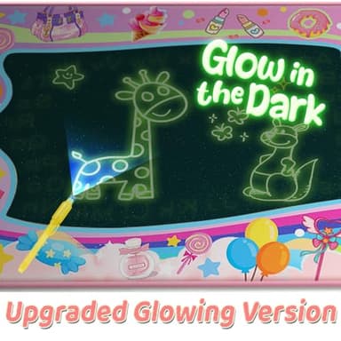KULARIWORLD Water Doodle Mat Glowing Kids Painting Drawing Writing Coloring Mats Educational Toys for Toddlers Girls Age 3 4 5 6 Year Old for Christmas Birthday Gifts with Magic Pens - Image 4