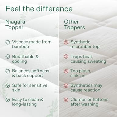 Ultra Soft Full Size Mattress Topper - Viscose Made from Bamboo Pillow Top Mattress Pad for Back Pain Relief - Naturally Cooling for Hot Sleepers, Green - Image 8