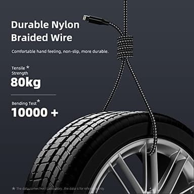 iPhone Charger Fast Charging Cord 3 Pack 10 FT Apple MFi Certified Lightning Cable Nylon Braided iPhone Charger Cord Compatible with iPhone 13 12 11 Pro Max XR XS X 8 7 6 Plus SE iPad and More - Image 6