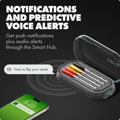 CHEF iQ Sense [2025 Model] | Smart Wireless Meat Thermometer | 4 Ultra-Thin Probes | WiFi Unlimited Range | 1000°F Heat Safe | 5 Sensors | BBQ, Grill, Oven, Smoker, Air Fryer | Gen3 - Image 6