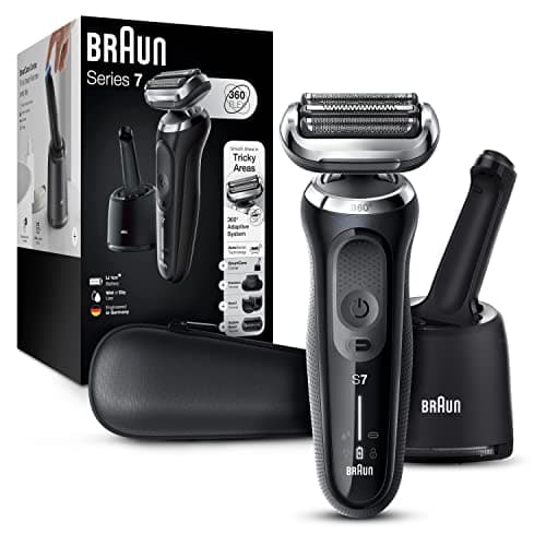 Braun Series 7 7085cc Flex Rechargeable Wet & Dry Men's Electric Shaver with Clean & Charge Station, Stubble & Beard Trimmer - Image 1