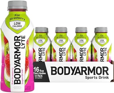 BODYARMOR LYTE Low-Calorie Sports Drink, Kiwi Strawberry, Coconut Water, Natural Flavors, Vitamins, Electrolytes, 16 Fl Oz (12 Pack) - Image 1