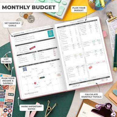 Clever Fox Budget Planner - Expense Tracker Notebook. Monthly Budgeting Organizer, Finance Logbook & Accounts Book, Bill Tracker, A5 (Light Pink) - Image 3