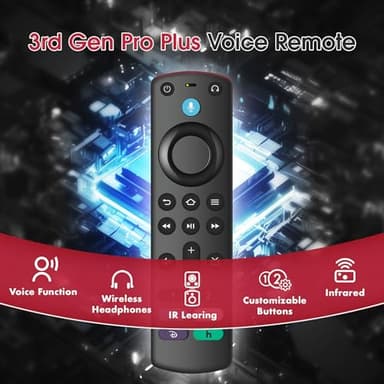 Voice Remote Replacement fit for TV-Stick/TV Cube/TVs Lite and fit for Insignia/Toshiba/Pioneer Smart TVs - Image 6