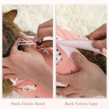 ANWA Cat Recovery Suit, Breathable Cat Onesie After Surgery, Kitten Surgery Recovery Suit, Female Abdominal Wounds - Image 4