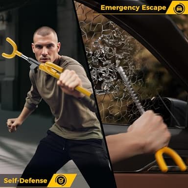 SURDOCA Upgraded Car Steering Wheel Lock Anti-Theft Device, Steering Wheel Locks for Car SUV Van, Easy Installation, Rubber Protection, Extendable Universal Security Device - Image 6