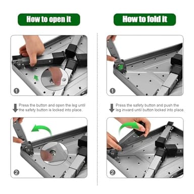Jocauto Foldable Step Stool, Adjustable Step Stool with a Non-Slip Platform, Step Ladder with Thick Rubber Feet for Adults or Children in Kitchen, Bedroom, Office, Rv, 330 Lbs Capacity - Image 6