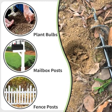 Auger Drill Bit for Planting – 3.5" x 16" and 1.6" x 16.5" Garden Auger Drill Bit for Cordless Drill,Efficient Planting Auger for Bulbs,Flowers,and Vegetables - Image 7