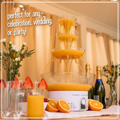 Nostalgia Countertop Retro Lighted Party Beverage Fountain – 1.5 Gallon Capacity, 3-Tiered Cascading Tower with LED Base - Perfect for Punch, Juice, Wine, Champagne & More - Image 8