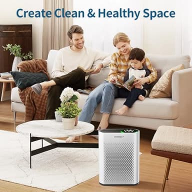Powerful Air Purifiers for Home Large Room Up to 1400 Ft² with Air Quality Monitor 20dB Sleep Mode, Air Purifier for Bedroom Office Living Room for Pets, Dust Smoke PoIIen Dander Smell HAP602 - Image 8