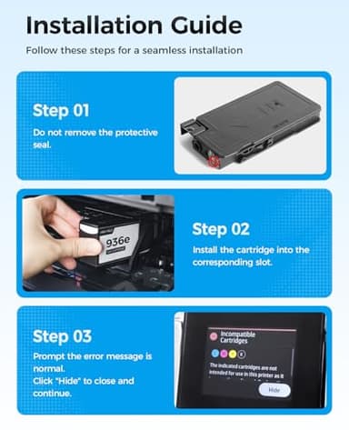 936e 936XL Ink Cartridges Set 4-Pack with Chip High Yield Replacement for HP 936 936e Ink Works with HP OfficeJet Pro 9125e 9135e 9110b 9128e 9130b 9122e 9120e 9730e Printers Black Cyan Magenta Yellow - Image 4