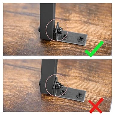 HOOBRO Folding TV Tray Tables, Set of 2 Side Table for Small Space, Industrial Snack Tables for Eating at Couch, Stable Metal Frame, Easy Assembly, Space Saving, Rustic Brown and Black BF25BZ01 - Image 9