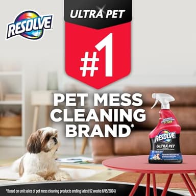 Resolve Ultra Pet Odor and Stain Remover Spray – Carpet Cleaner for Cat and Dog Urine and Poop, 32oz - Image 2