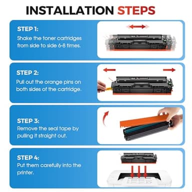 218A Toner (with Chip) Compatible for HP 218A Toner Cartridges 4 Pack - 218X Toner Work for HP Color Laserjet Pro MFP 3301fdw Toner 3301cdw 3201dw 3301sdw Printer Ink, W2180A 218A Toner - Image 8