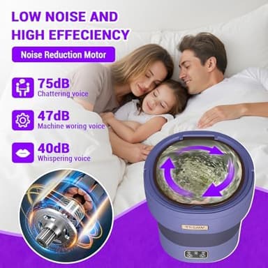 Mini Washing Machine and Dryer,12l Foldable Mini Washer for Underwear, Upgraded Collapsible Washing Machine for Baby Clothes Socks Apartment - Image 8