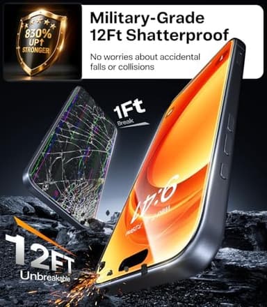 TORRAS 2-Pack for iPhone Air Screen Protector [12Ft Military-Grade Shatterproof] [9H+ Aerospace Tempered Glass] Anti-Scratch Full Coverage Fit - Image 5