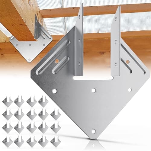 20 Pack Hurricane Tie,18-Gauge Hurricane Straps，Hot Dip Strong Galvanized Joist Hangers ,Rafter tie Brackets for Roofing Trusses Wood Timber,Seismic Bracket,Hurricane Clips - Image 1
