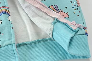 DDSOL Toddler Jackets Girls Dinosaur Unicorn Active Zip-up Hoodie Long Sleeve Zipper Sweatshirts for Kids 2t - Image 6
