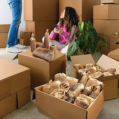 Honeycomb Packing Paper, 15" x 131' Packing Paper Substitute Alternative for Bubble Cushioning Wrap for Moving Shipping Packaging, Recyclable Moving Supplies Bubble Packing Wrap Protective Roll - Image 6