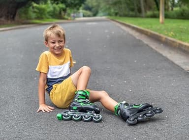 MammyGol Adjustable Inline Skates for Boys Girls Kids Youth with Light up Wheels, Green Beginner Blades Roller Skates for Boys Size 10 11 12 13 Ages 6-12 - Image 6