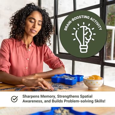 Ravensburger - Christmas Songbirds - 500 Piece Large Format Jigsaw Puzzle - Quaint & Musical Winter Birds and Birdhouses Decorated for The Holidays - Premium Quality - Ages 12+ - Image 6