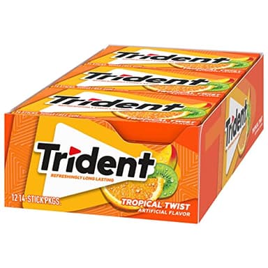 Trident Tropical Twist Sugar-Free Chewing Gum, 14 Count (Pack of 12) (168 Total Pieces) - Image 13