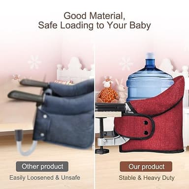 Hook On Chair,Clip on High Chair, Fold-Flat Storage Portable Baby Feeding Seat, High Load Design, Attach to Fast Table Chair Removable Seat for Home and Travel(Red) - Image 3