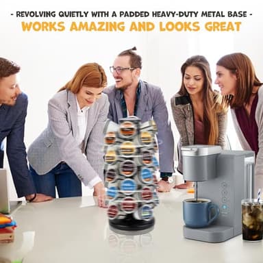 BLACKSMITH FAMILY K Cup Holders k Cup Holder K Cups Holder,K Cup Carousel, Coffee Pods Storage Organizer Stand,Comes All in One Piece,No Assembly Required,1 Count(Capacity of 40 Pods, Black) - Image 5