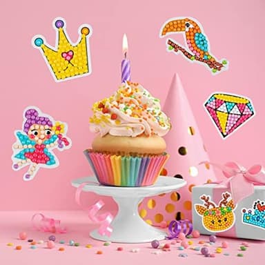 Labeol Diamond Art Kits for Kids Boys and Girls Ages 6-8-10-12 Easy to DIY Creative Diamond Art Sticker Craft by Numbers Kits for Kids and Adult Beginners (Lovely Animal - Image 8