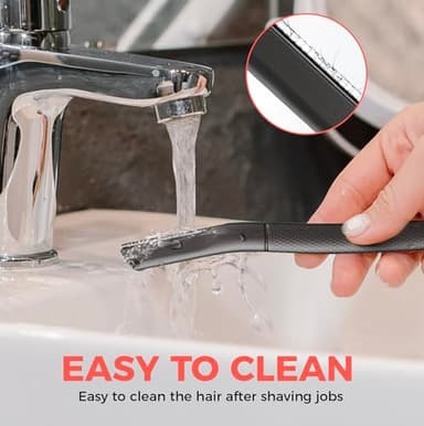 ZOMCHI Eyebrow Razor, Face Razors for Women&Men, Eyebrow Trimmer Shaper with Precision Cover,Facial Shaver with 6 Blades (Black) - Image 6