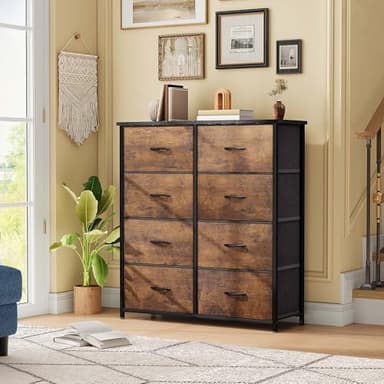 DWVO 8-Drawer Fabric Dresser, Furniture Storage Tower Cabinet, Organizer for Bedroom, Living Room, Hallway, Closet - Image 2